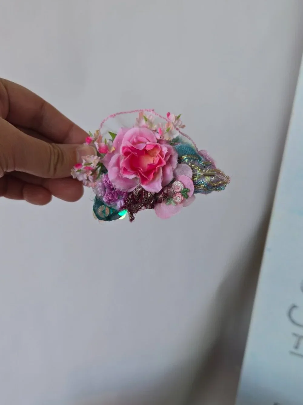 Handmade Vintage-Style Rose Posey Hair Clip Wedding Garden Party